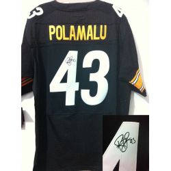 Cheap Troy Polamalu Steelers Jersey #43 Black From China Autographed Elite