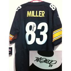 Cheap Heath Miller Steelers Jersey #83 Black From China Autographed Elite