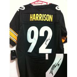 Cheap James Harrison Steelers Jersey #92 Black From China Autographed Elite