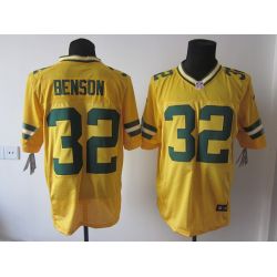 Cheap Cedric Benson Packers Jersey #32 Yellow From China Elite