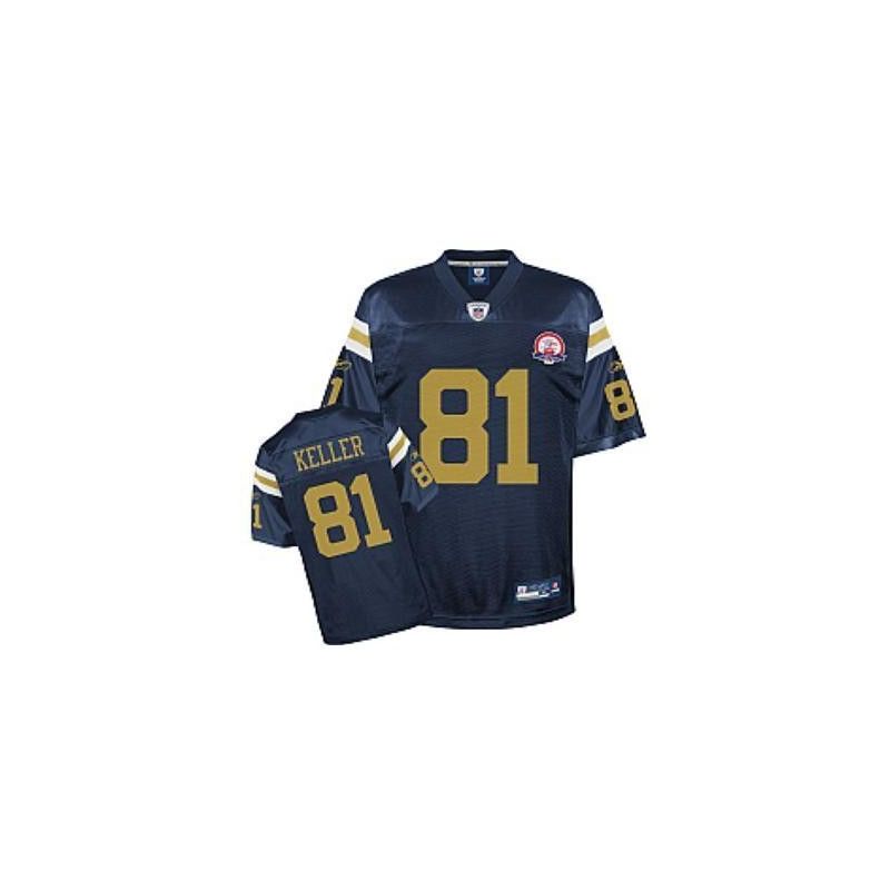 Cheap Dustin Keller Jets Jersey #81 Blue 50th From China