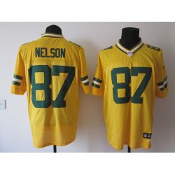 Cheap Jordy Nelson Packers Jersey #87 Yellow From China Elite