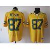 Cheap Jordy Nelson Packers Jersey #87 Yellow From China Elite