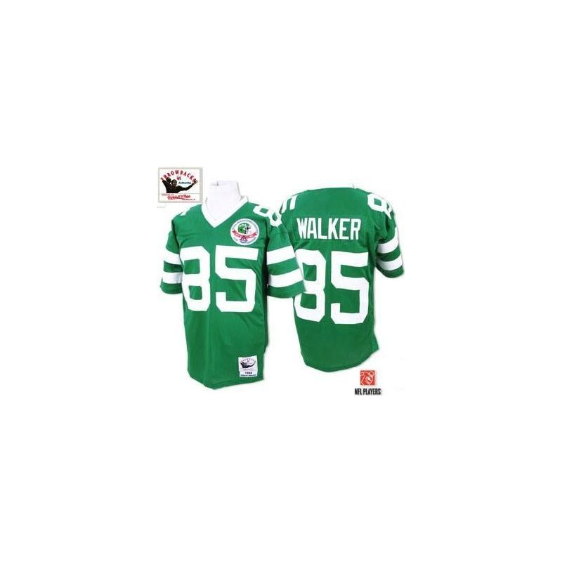 Cheap Wesley Walker Jets Jersey #85 Green Throwback From China