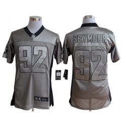 Cheap Richard Seymour Raiders Jersey #92 Grey From China Grey Shadow
