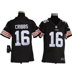 Cheap Josh Cribbs Browns Youth Jersey #16 Brown From China Game