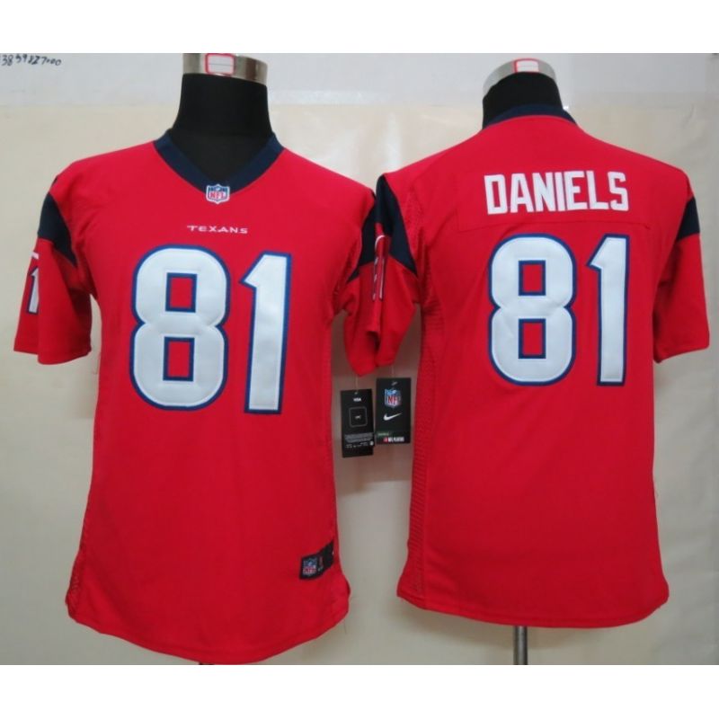 Cheap Owen Daniels Texans Youth Jersey #81 Red From China Game