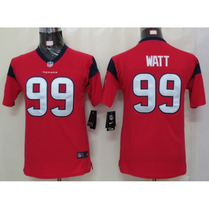 Cheap JJ Watt Texans Youth Jersey #99 Red From China Game