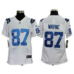 Cheap Reggie Wayne Colts Youth Jersey #87 White From China Game