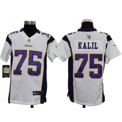 Cheap Matt Kalil Vikings Youth Jersey #75 White From China Game