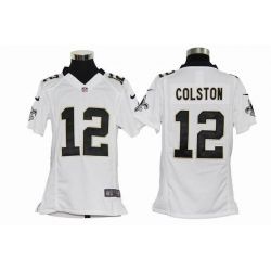 Cheap Marques Colston Saints Youth Jersey #12 White From China Game