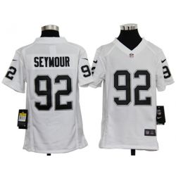 Cheap Richard Seymour Raiders Youth Jersey #92 White From China Game