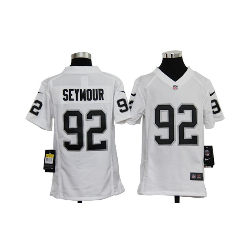 Cheap Richard Seymour Raiders Youth Jersey #92 White From China Game Cheap Richard Seymour Raiders Youth Jersey #92 White From China Game
