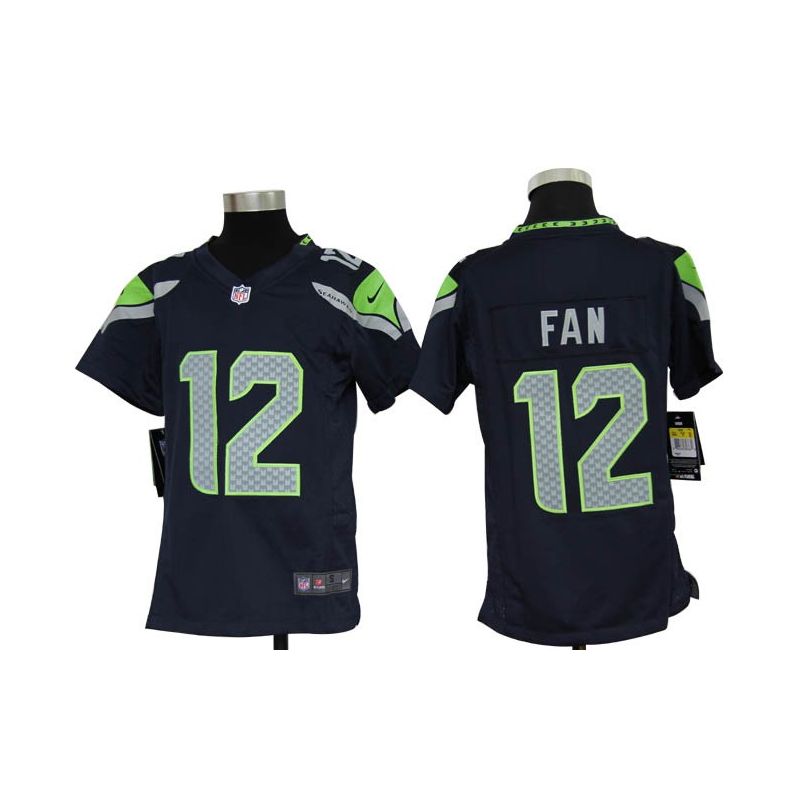 Cheap 12th Fan Seahawks Youth Jersey #12 Blue From China Game