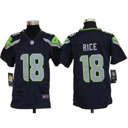 Cheap Sidney Rice Seahawks Youth Jersey #18 Blue From China Game