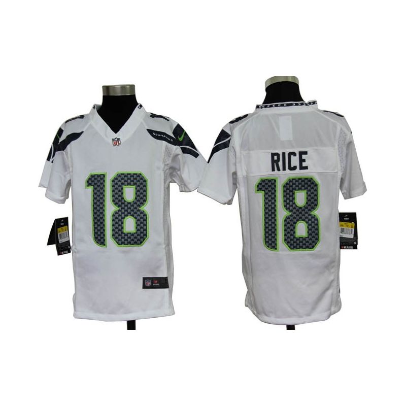 Cheap Sidney Rice Seahawks Youth Jersey #18 White From China Game