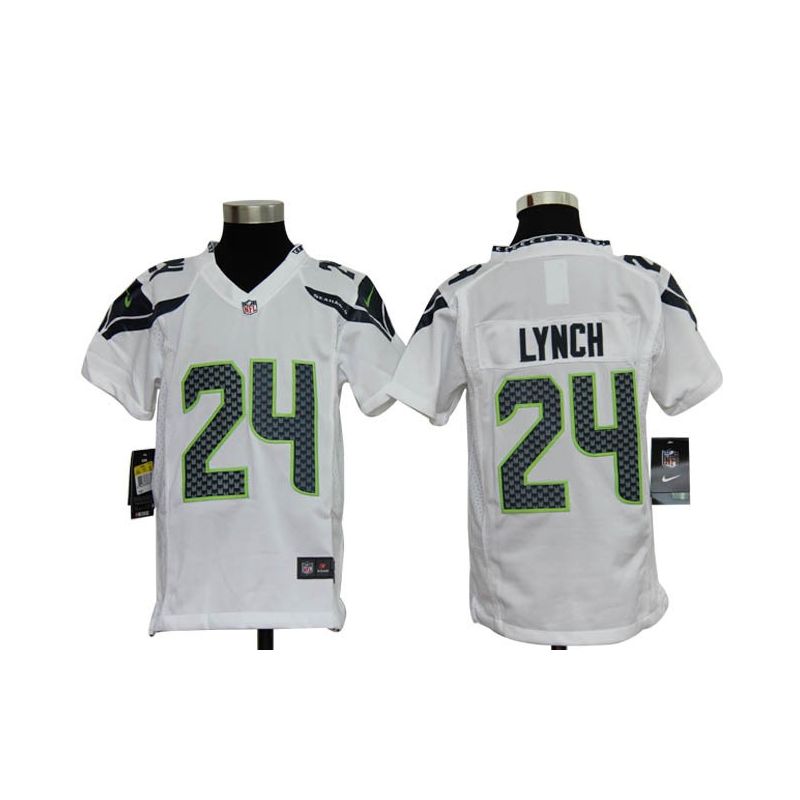 Cheap Marshawn Lynch Seahawks Youth Jersey #24 White From China Game