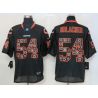 Cheap Brian Urlacher Bears Jersey #54 Black with Team Logos Lights Out