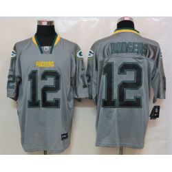 Cheap Aaron Rodgers Packers Jersey #12 Grey From China Lights Out