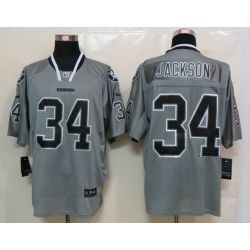 Cheap Bo Jackson Raiders Jersey #34 Grey From China Lights Out