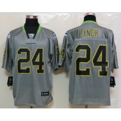 Cheap Marshawn Lynch Seahawks Jersey #24 Grey From China Lights Out