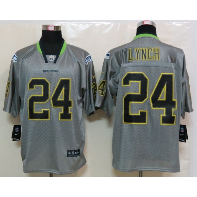 Cheap Marshawn Lynch Seahawks Jersey #24 Grey From China Lights Out