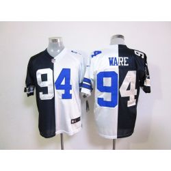 Cheap DeMarcus Ware Cowboys Jersey #94 Blue-White From China Split