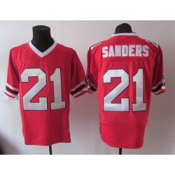 Cheap Deion Sanders Falcons Jersey #21 Red From China Throwback