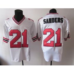 Cheap Deion Sanders Falcons Jersey #21 White From China Throwback