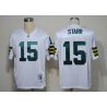 Cheap Bart Starr Packers Jersey #15 White From China Throwback