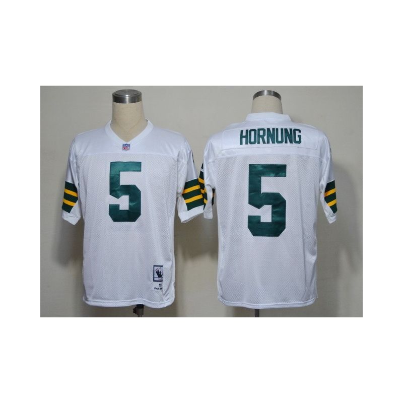 Cheap Paul Hornung Packers Jersey #5 White From China Throwback