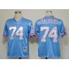 Cheap Bruce Matthews Oilers Jersey #74 Light Blue From China Throwback