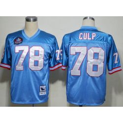 Cheap Curley Culp Oilers Jersey #78 Light Blue Hall of Fame From China Throwback