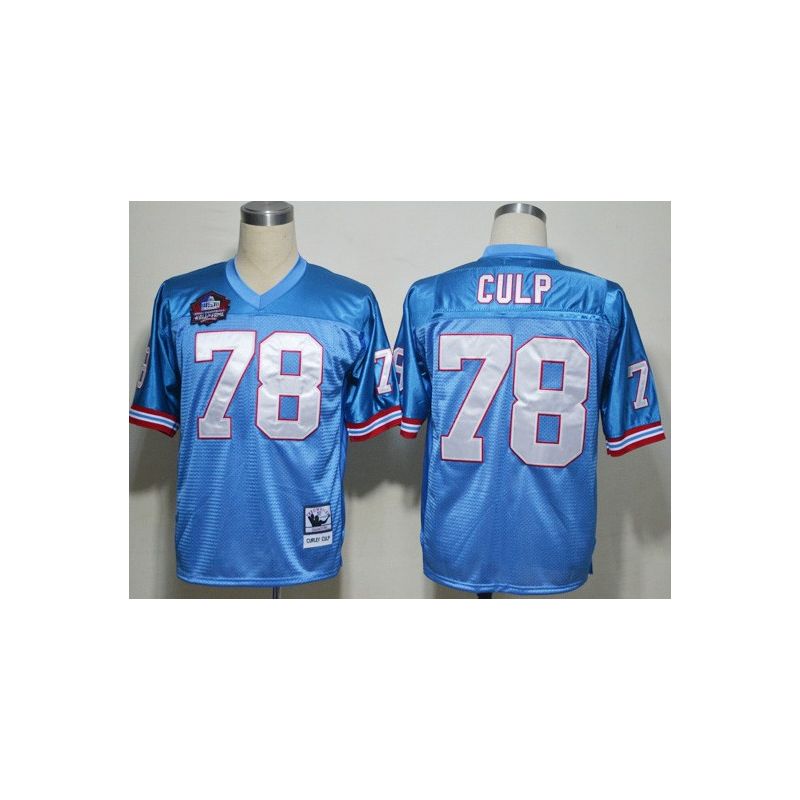 Cheap Curley Culp Oilers Jersey #78 Light Blue Hall of Fame From China Throwback