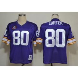 Cheap Cris Carter Vikings Jersey #80 Purple Hall of Fame From China Throwback