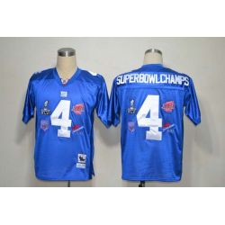 Cheap SuperBowl Champs Giants Jersey #4 Blue From China Throwback
