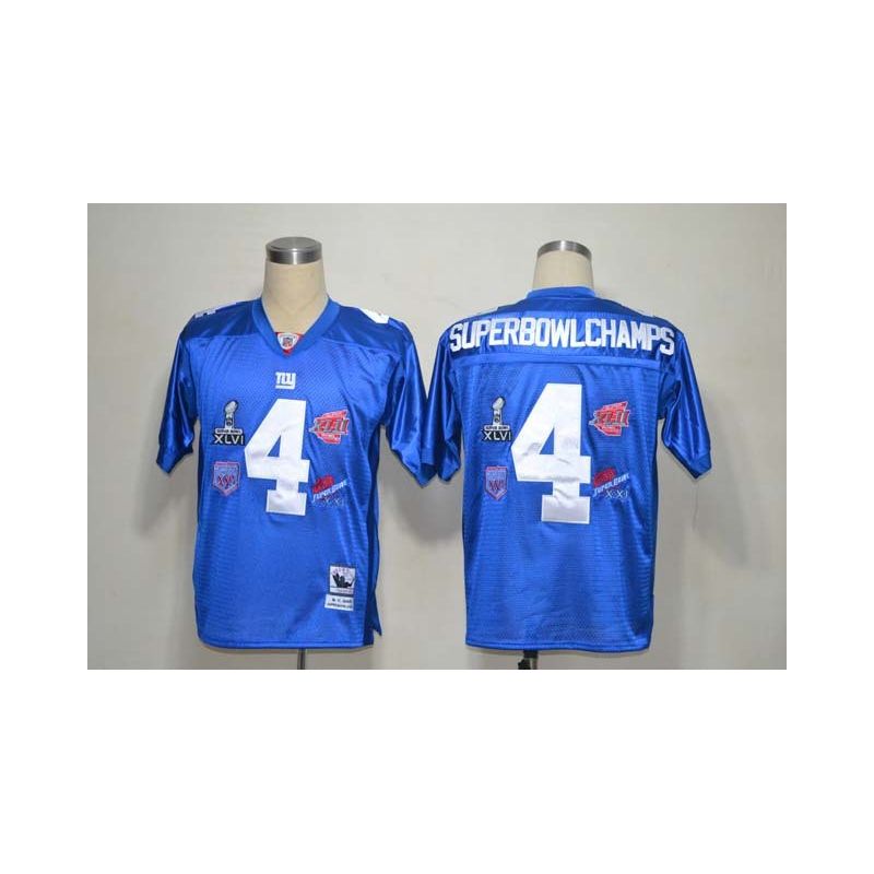 Cheap SuperBowl Champs Giants Jersey #4 Blue From China Throwback Cheap SuperBowl Champs Giants Jersey #4 Blue From China Throwback