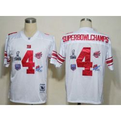 Cheap SuperBowl Champs Giants Jersey #4 White From China Throwback