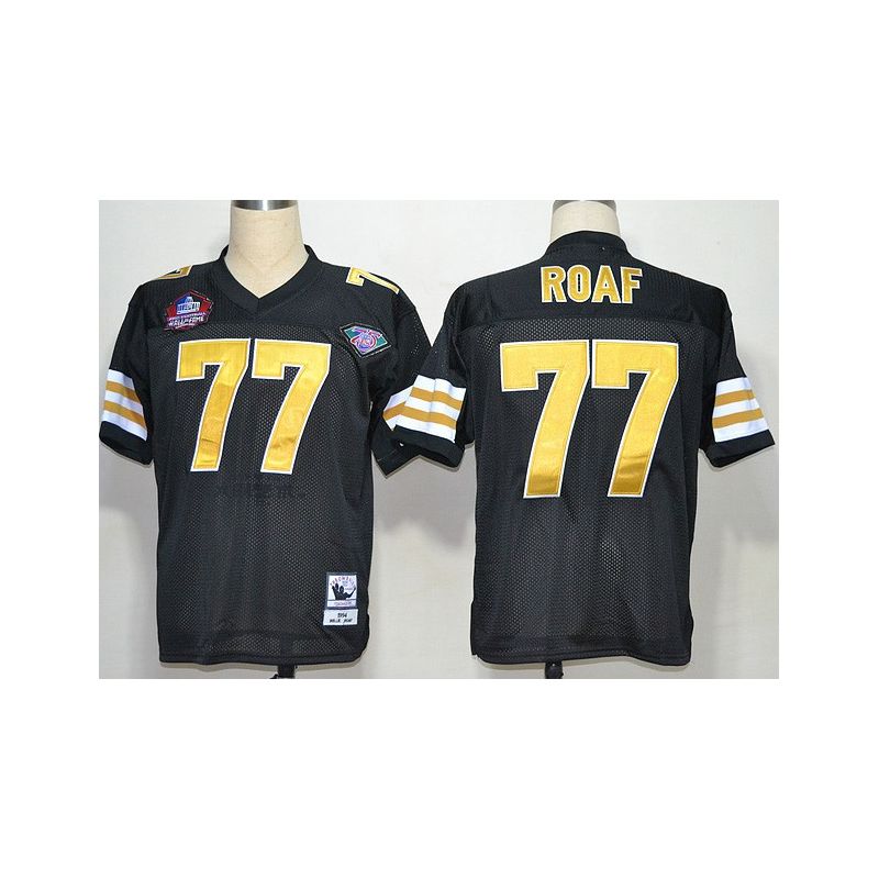 Cheap Willie Roaf Jets Jersey #77 Black Hall of Fame From China Throwback