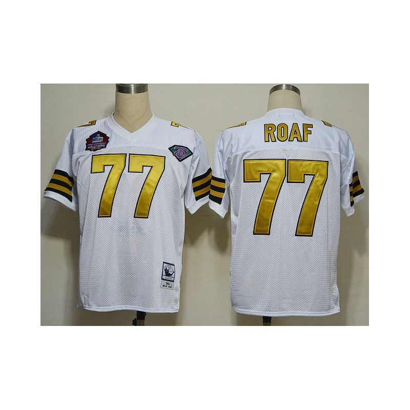 Cheap Willie Roaf Jets Jersey #77 White Hall of Fame From China Throwback