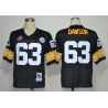 Cheap Dermontti Dawson Steelers Jersey #63 Black Hall of Fame Throwback