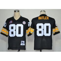 Cheap Jack Butler Steelers Jersey #80 Black Hall of Fame From China Throwback
