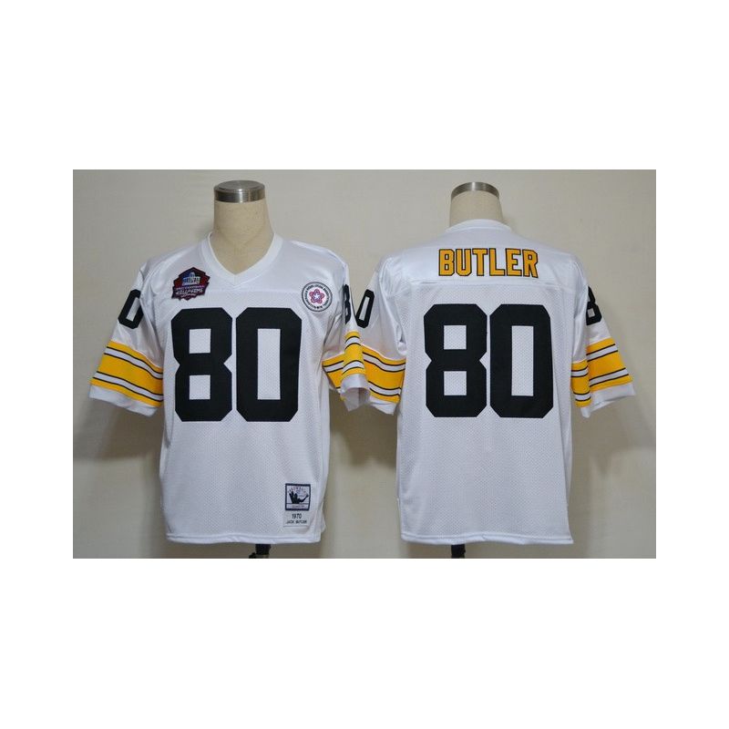 Cheap Jack Butler Steelers Jersey #80 White Hall of Fame From China Throwback Cheap Jack Butler Steelers Jersey #80 White Hall of Fame From China Throwback