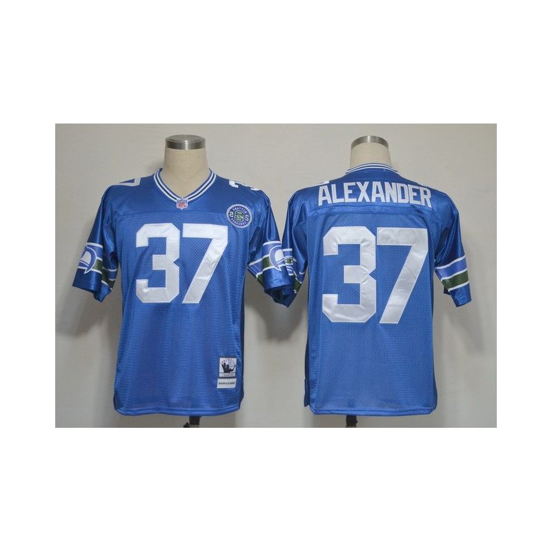 Cheap Shaun Alexander Seahawks Jersey #37 Blue From China Throwback