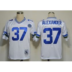 Cheap Shaun Alexander Seahawks Jersey #37 White From China Throwback