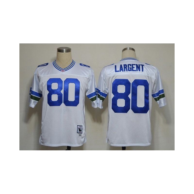 Cheap Steve Largent Seahawks Jersey #80 White From China Throwback