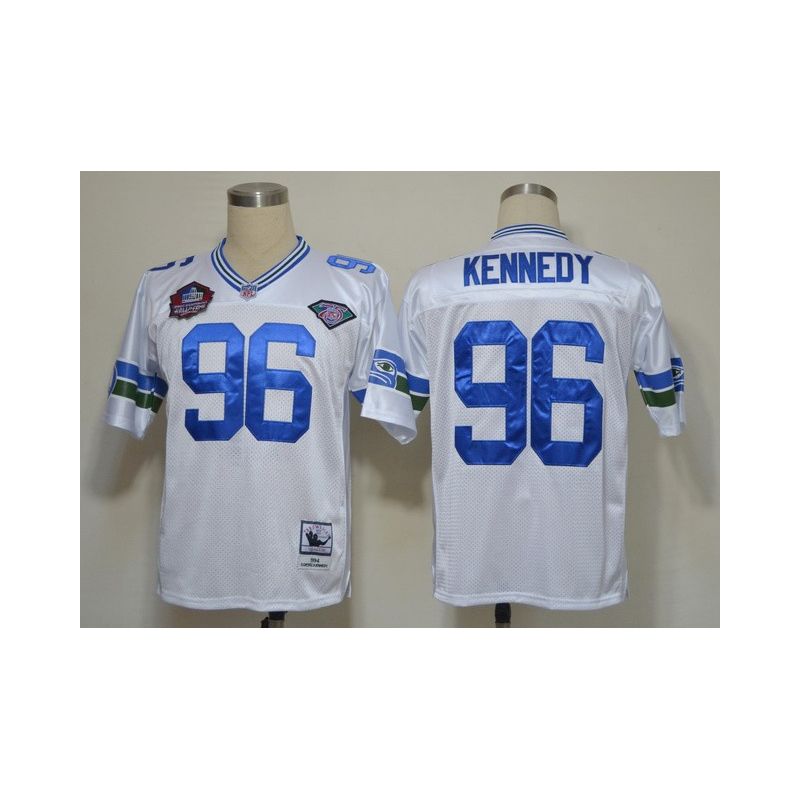 Cheap Cortez Kennedy Seahawks Jersey #96 White Hall of Fame From China Throwback