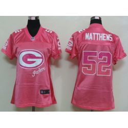 Cheap Clay Matthews Packers Jersey #52 Pink From China FEM FAN