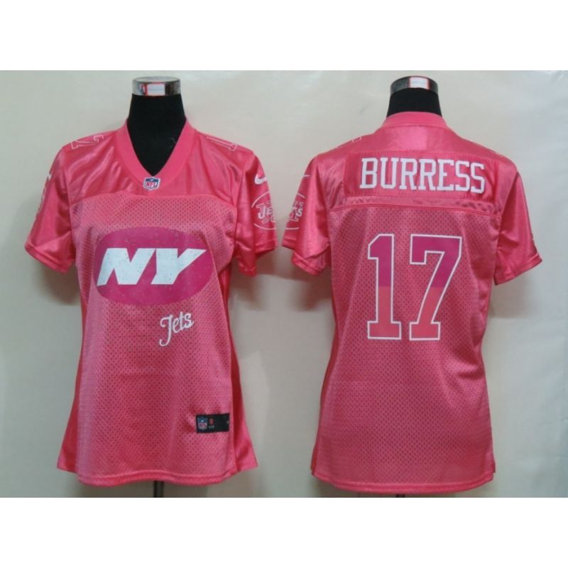 Cheap Plaxico Burress Jets Jersey #17 Pink From China FEM FAN