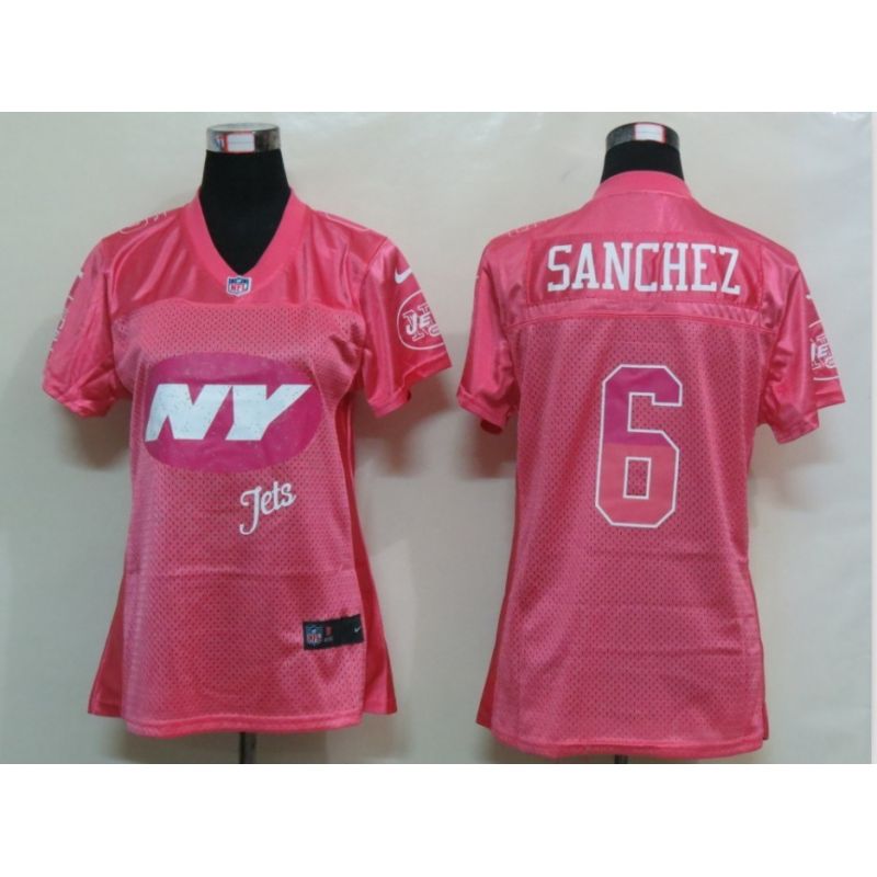 Cheap Mark Sanchez Jets Jersey #6 Pink From China FEM FAN